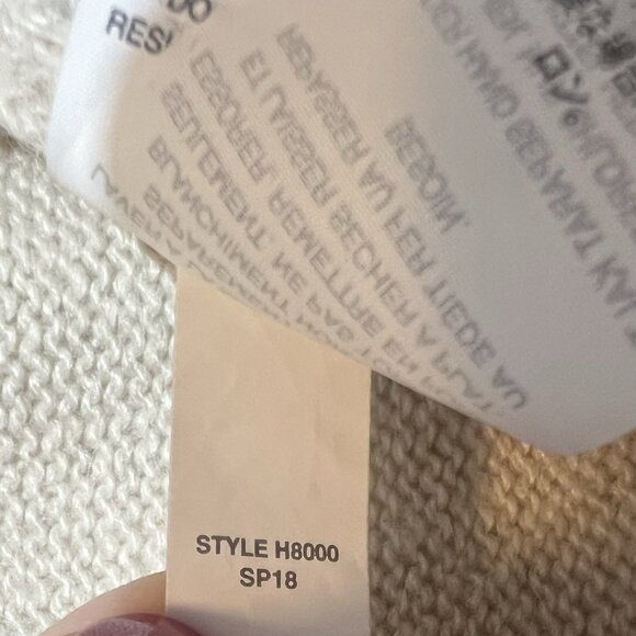 MADEWELL Women Merino Wool Alpaca Blend Knit Cardigan Open Front Beige XS Pocket - Picture 11 of 11